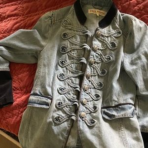 Free people Military denim jacket